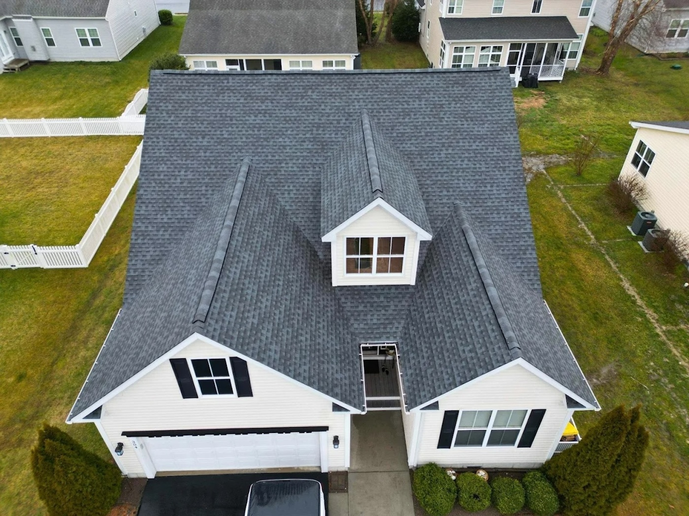 black asphalt shingle roofing
