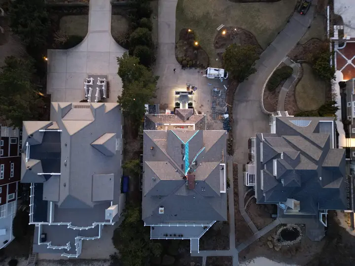 Crew installs Brava synthetic roof tiles on this beautiful Rehoboth Beach, DE home
