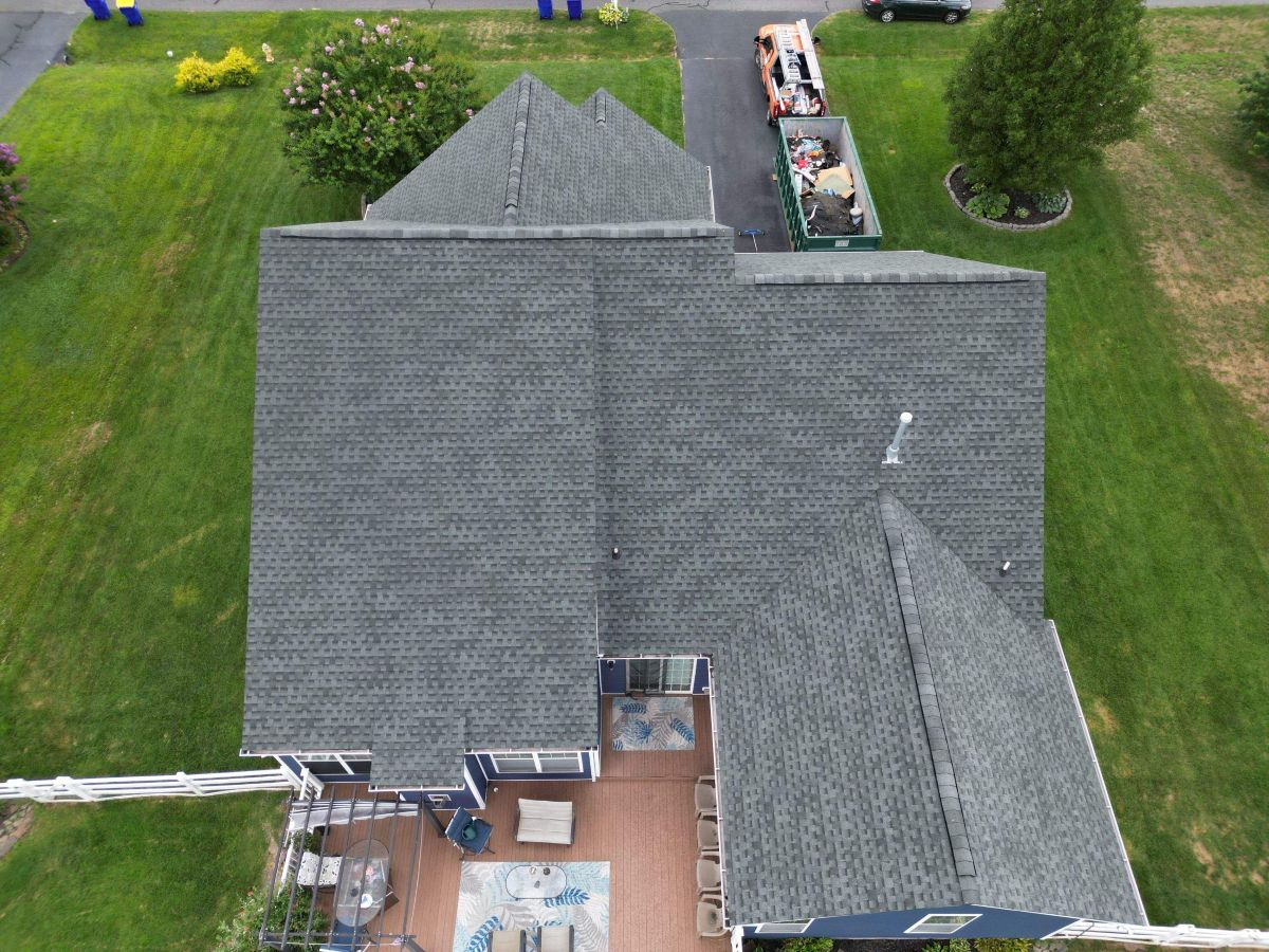 Grey shingle roof