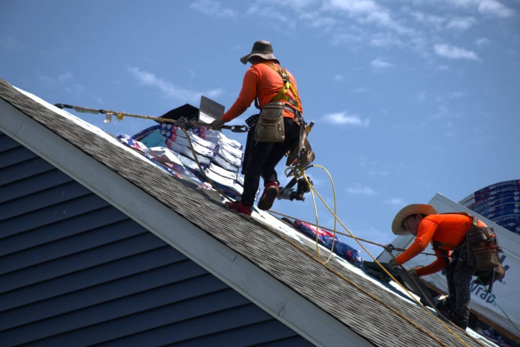 Pro Exteriors team replacing a roof