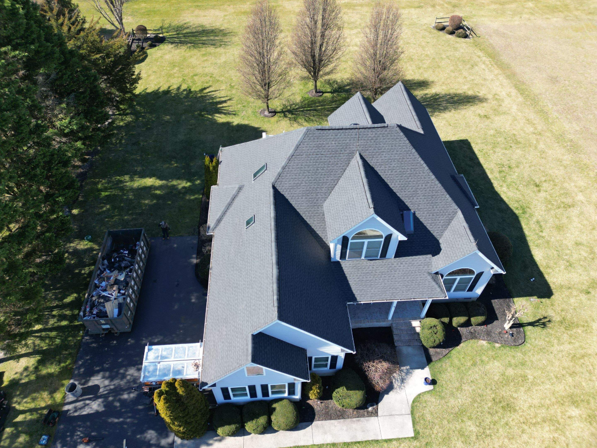 house with roof replacement