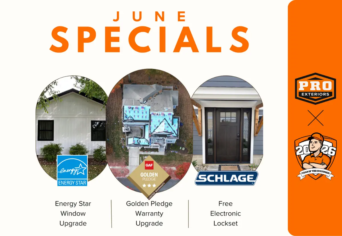 graphic depicting pro exteriors june 2026 sales promotions