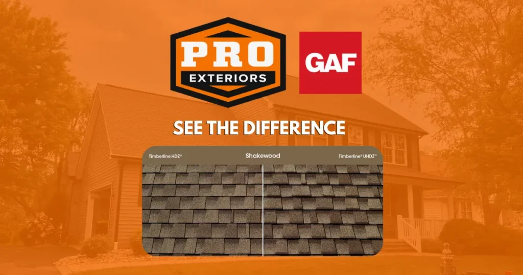 pro exteriors and gaf uhdz upgrade graphic